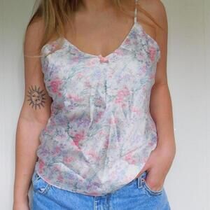 90s Satin Cottagecore Top